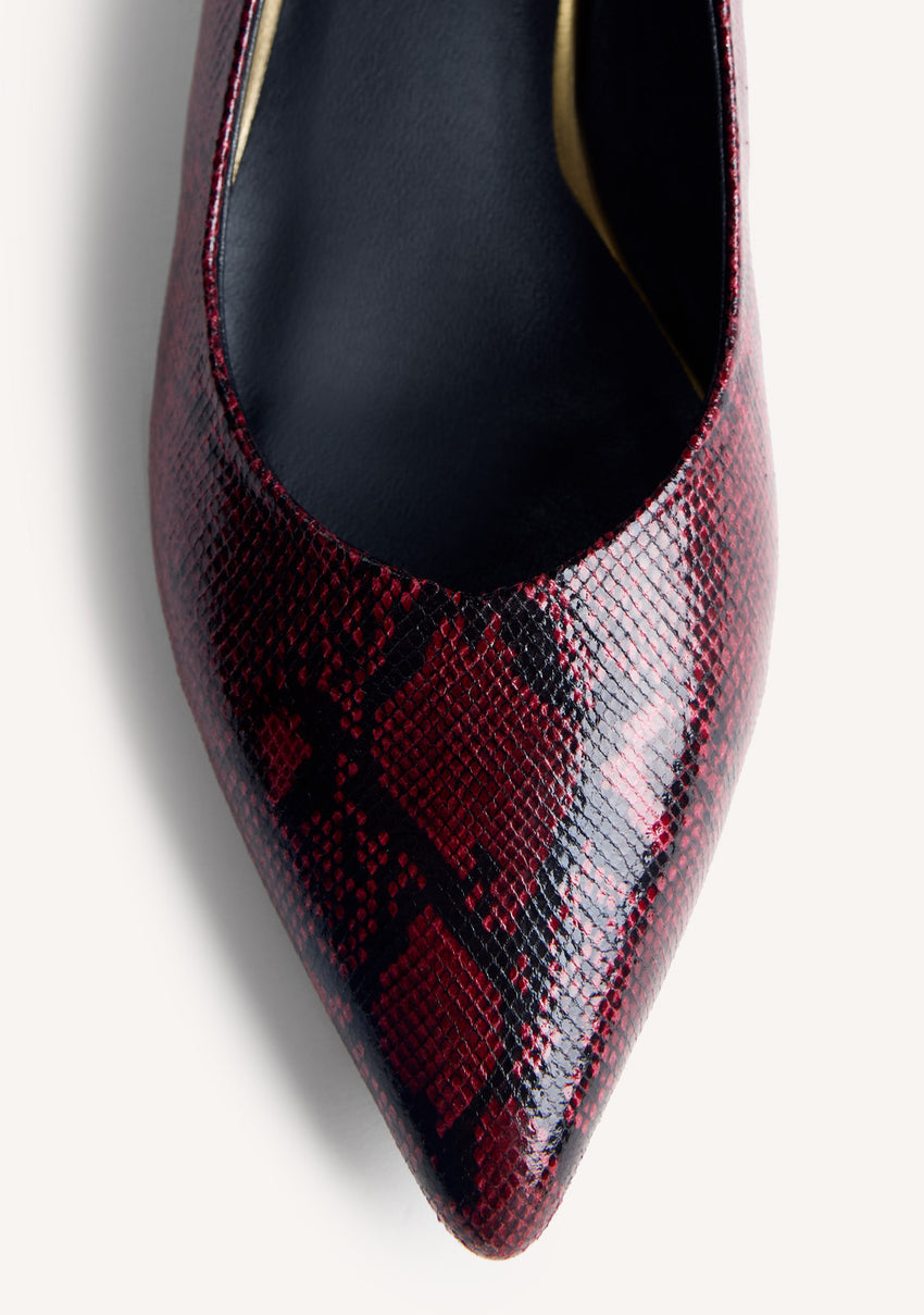 SNAKE EFFECT HEELED SHOES MESICK