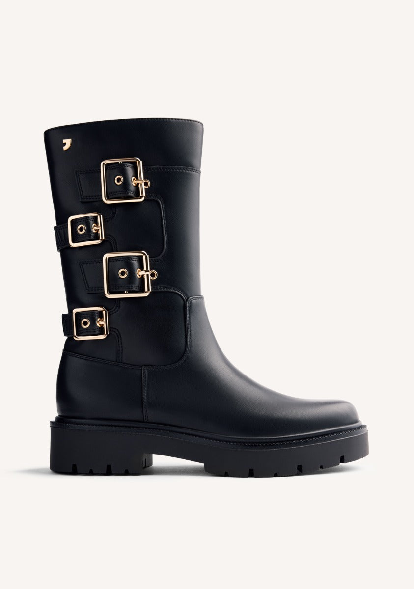 LEATHER BIKER BOOTS PETOSKEY