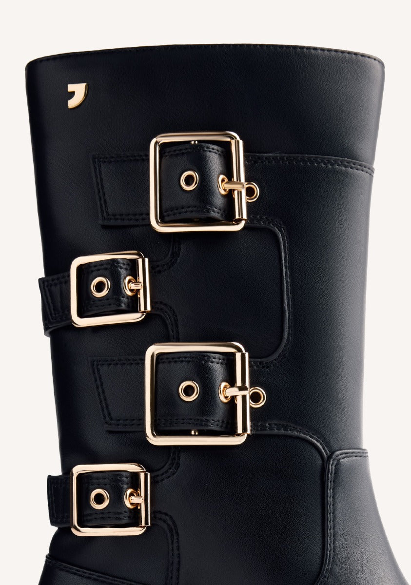 LEATHER BIKER BOOTS PETOSKEY