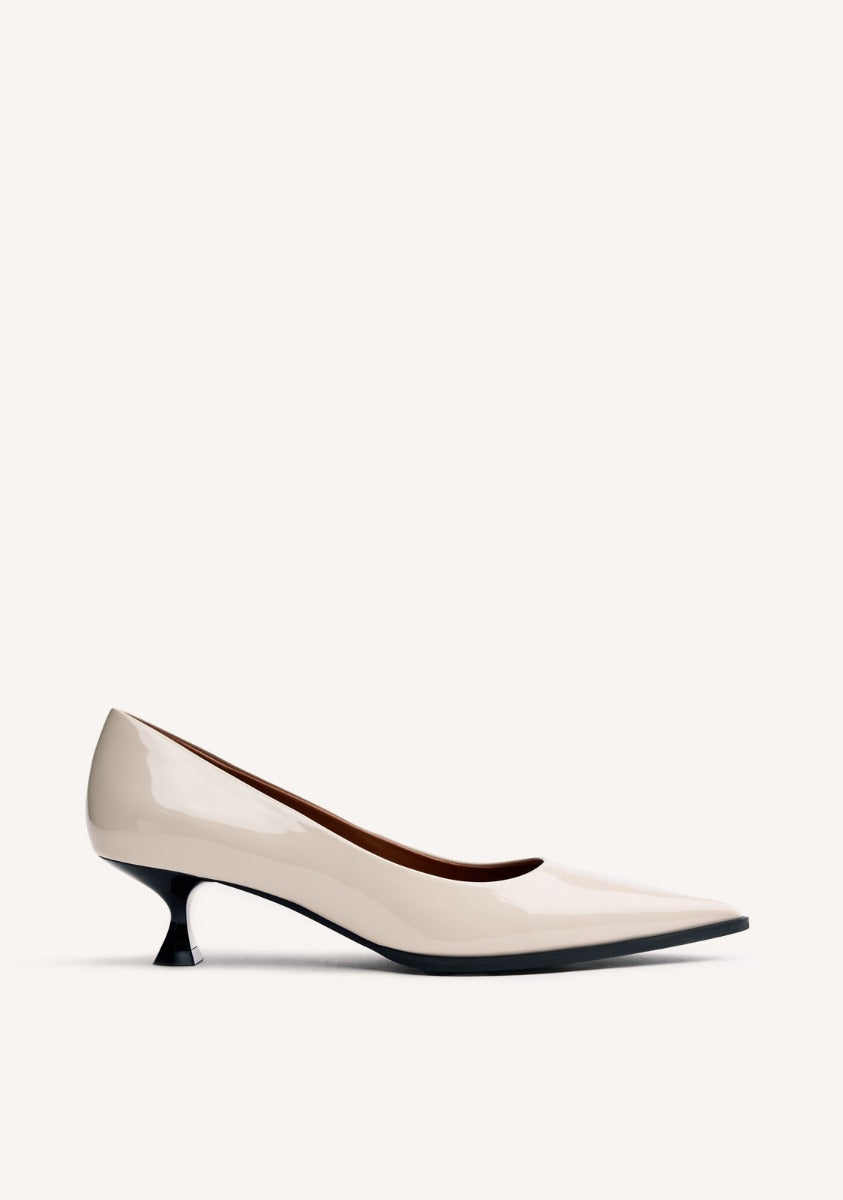 PATENT EFFECT KITTEN HEELED SHOES MAZEPPA
