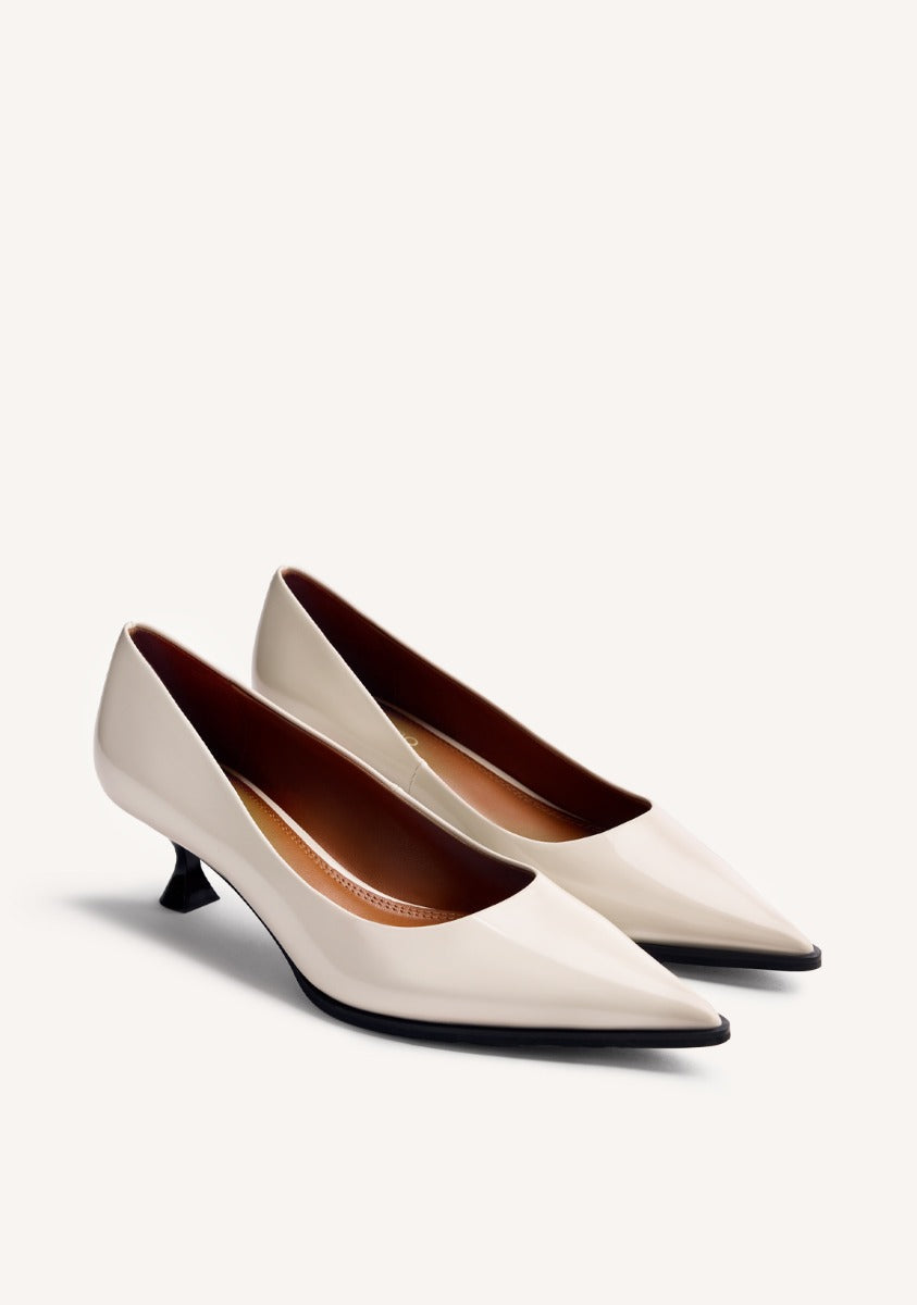 PATENT EFFECT KITTEN HEELED SHOES MAZEPPA
