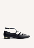 PEARL LEATHER BALLET FLATS MOTLEY