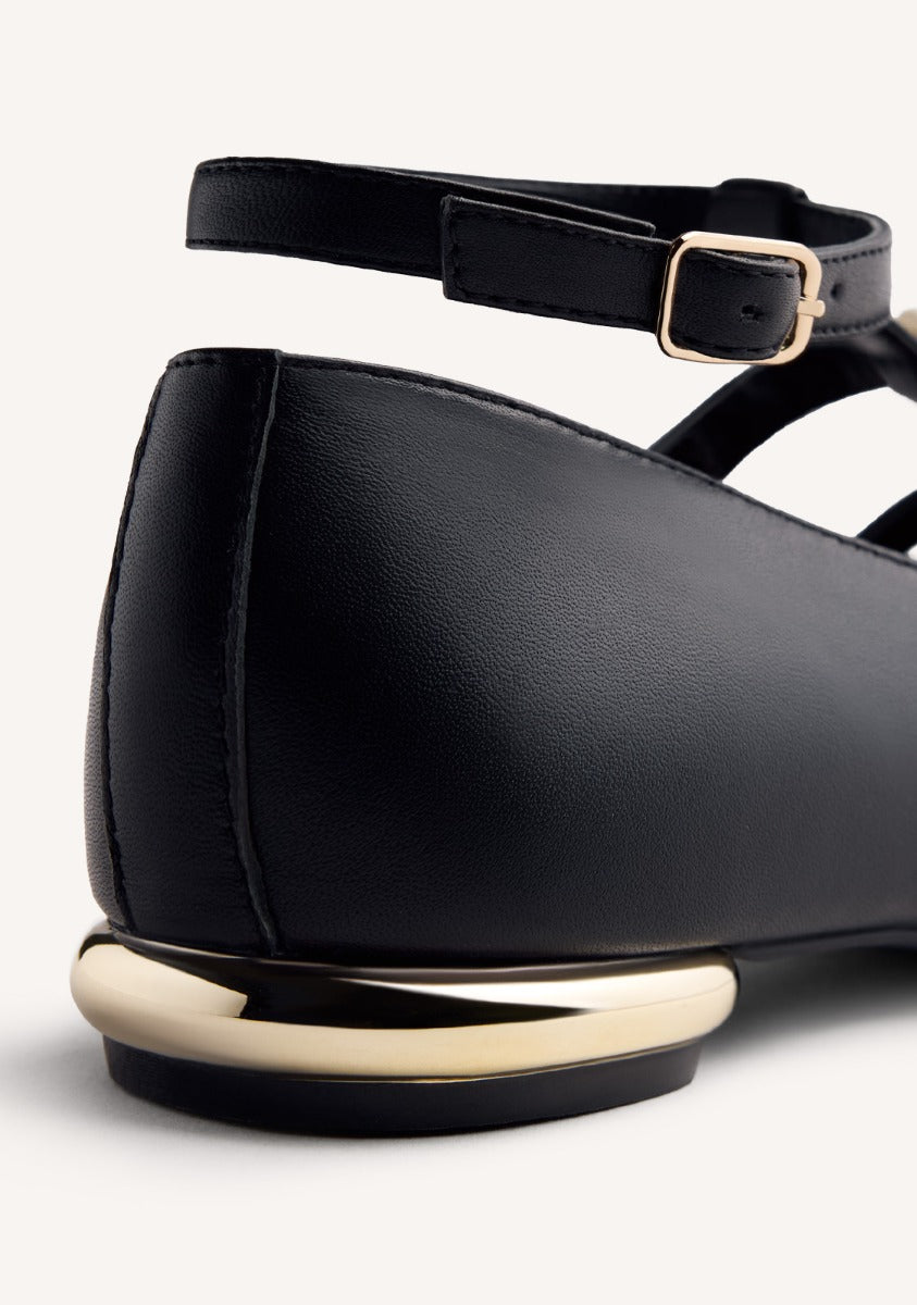 PEARL LEATHER BALLET FLATS MOTLEY