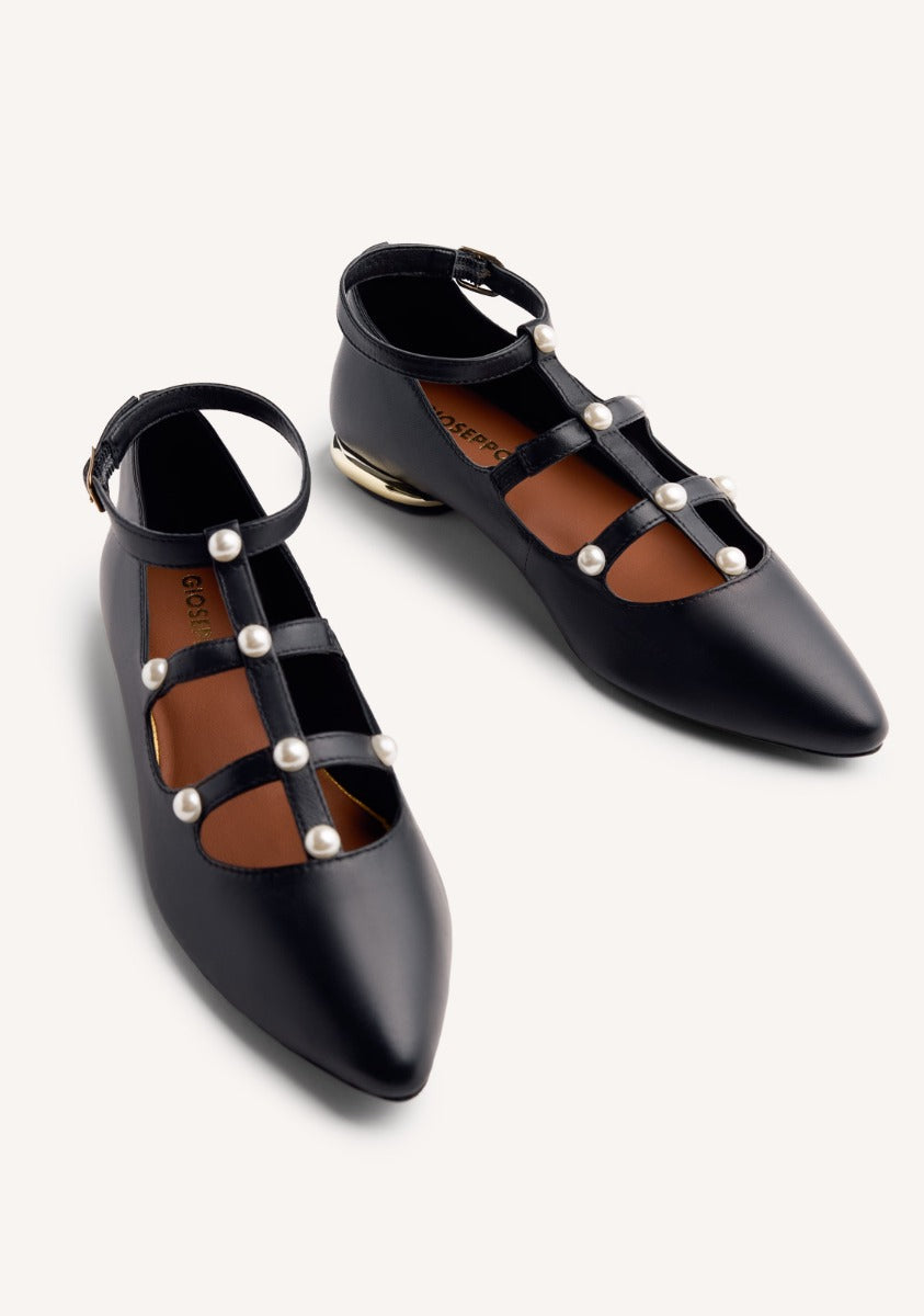 PEARL LEATHER BALLET FLATS MOTLEY
