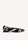 ANIMAL PRINT LEATHER BALLET FLATS MILACA