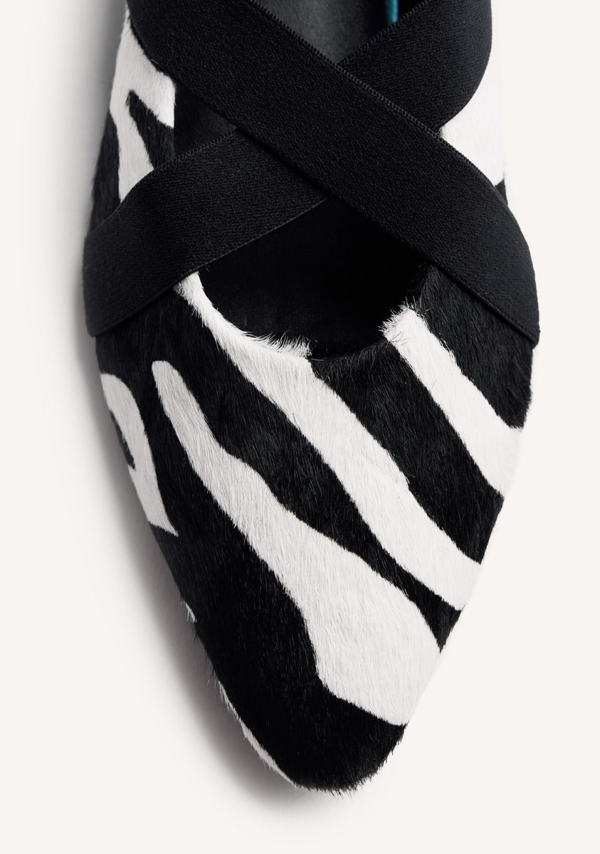 ANIMAL PRINT LEATHER BALLET FLATS MILACA