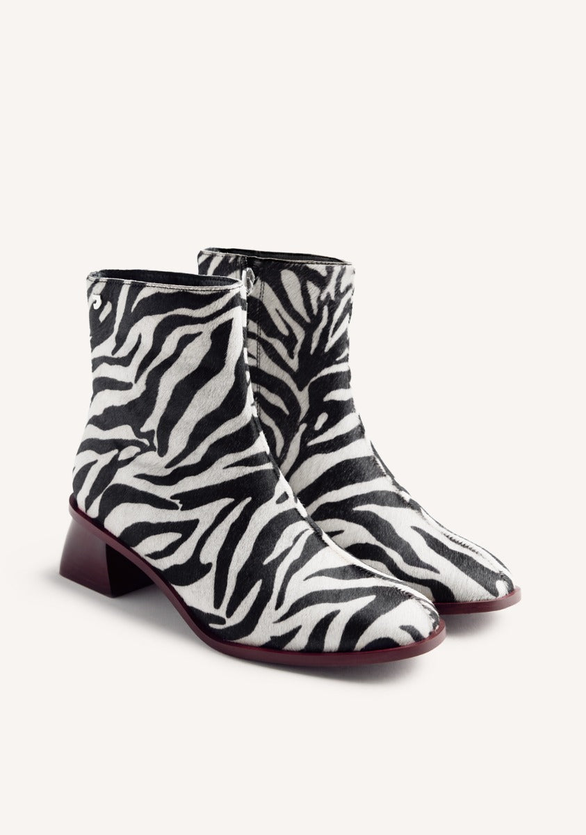 ANIMAL PRINT LEATHER BOOTS REMER
