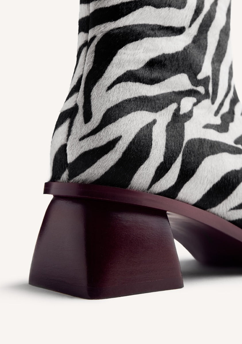 ANIMAL PRINT LEATHER BOOTS REMER