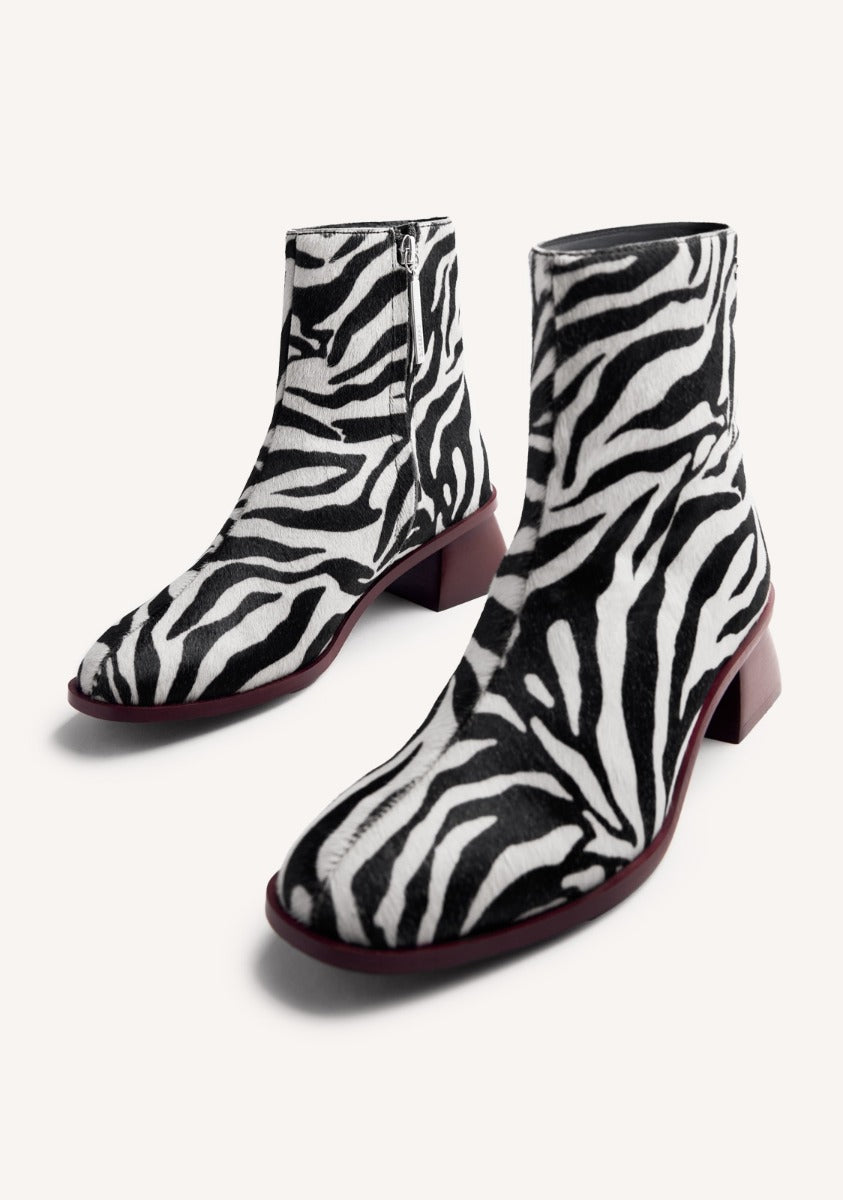 ANIMAL PRINT LEATHER BOOTS REMER