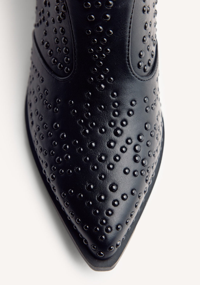 STUDDED ANIMAL PRINTBOY BOOTS SHELVIN