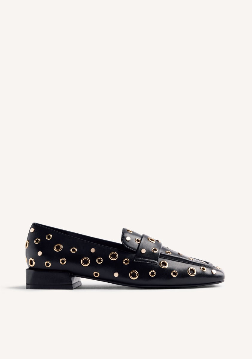 EYELETTED AND STUDDED LOAFERS IMLAY