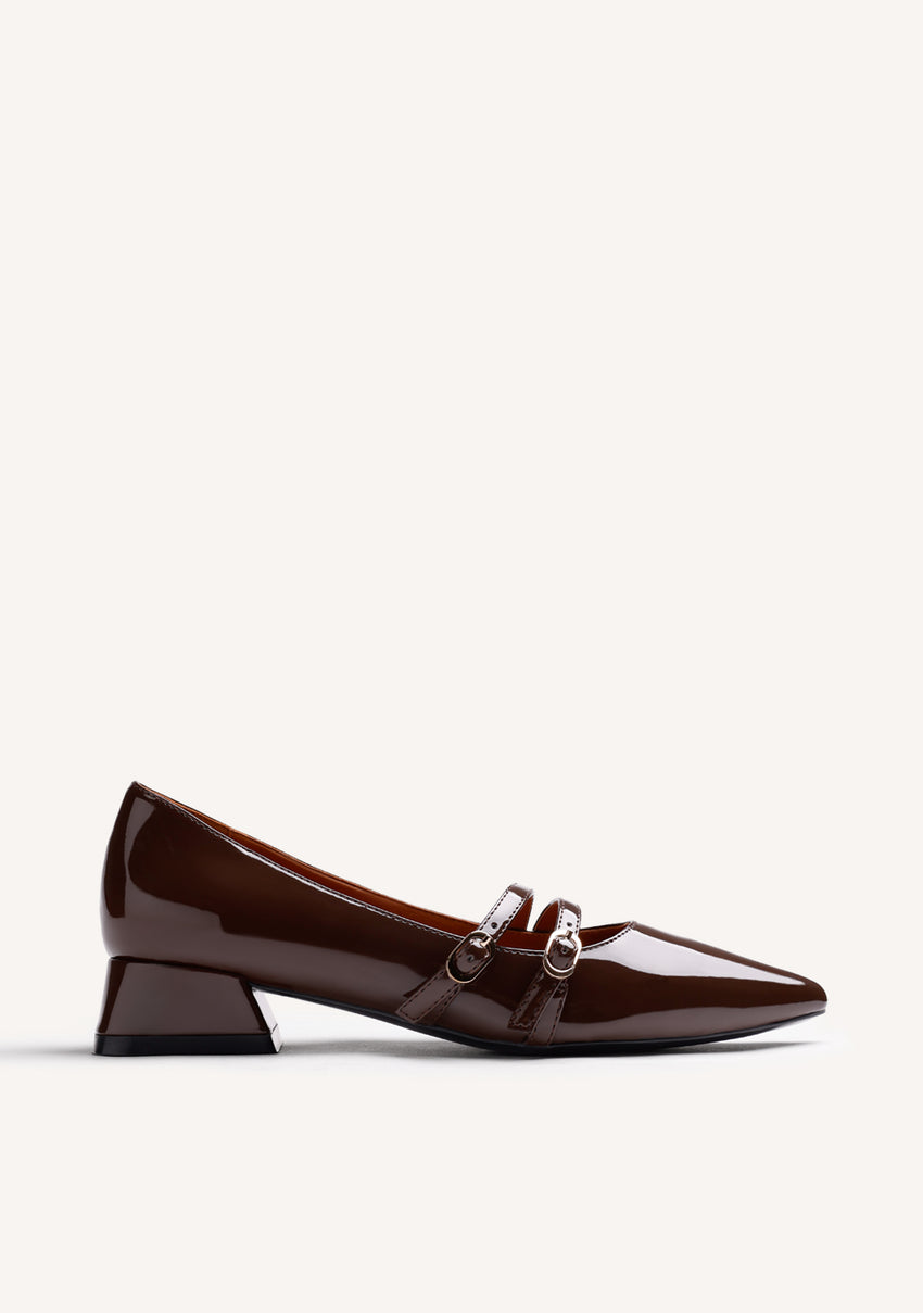 PATENT LEATHER EFFECT MARY-JANES LUCAN