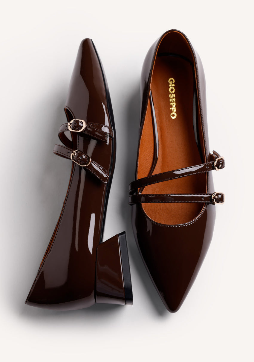 PATENT LEATHER EFFECT MARY-JANES LUCAN