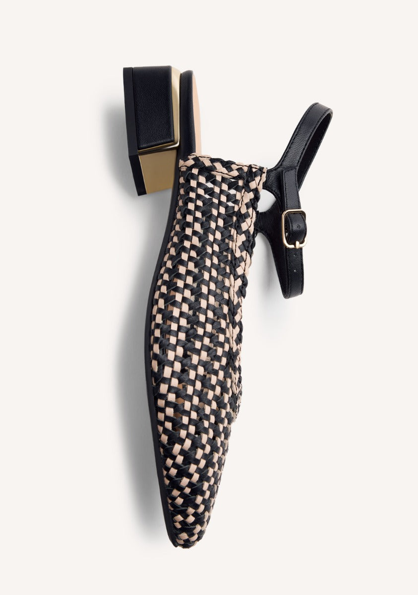 BRAIDED LEATHER SLINGBACK HEELED SHOES HOYT