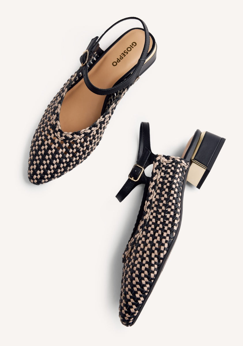 BRAIDED LEATHER SLINGBACK HEELED SHOES HOYT