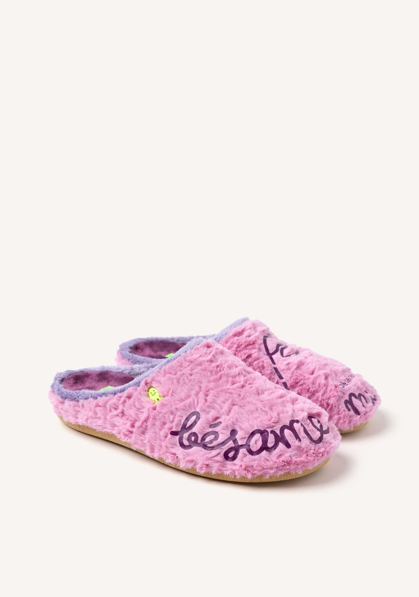 FUR HOUSE SLIPPERS PHRASE LUPTON
