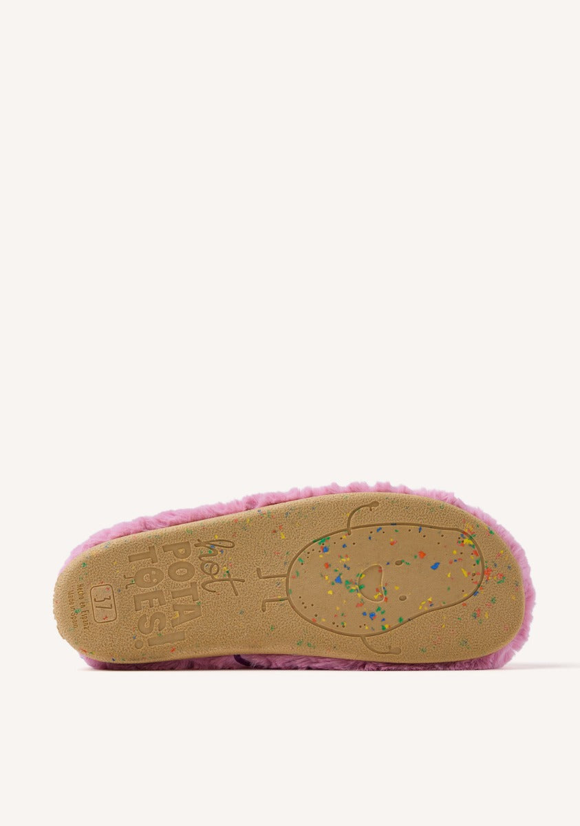 FUR HOUSE SLIPPERS PHRASE LUPTON