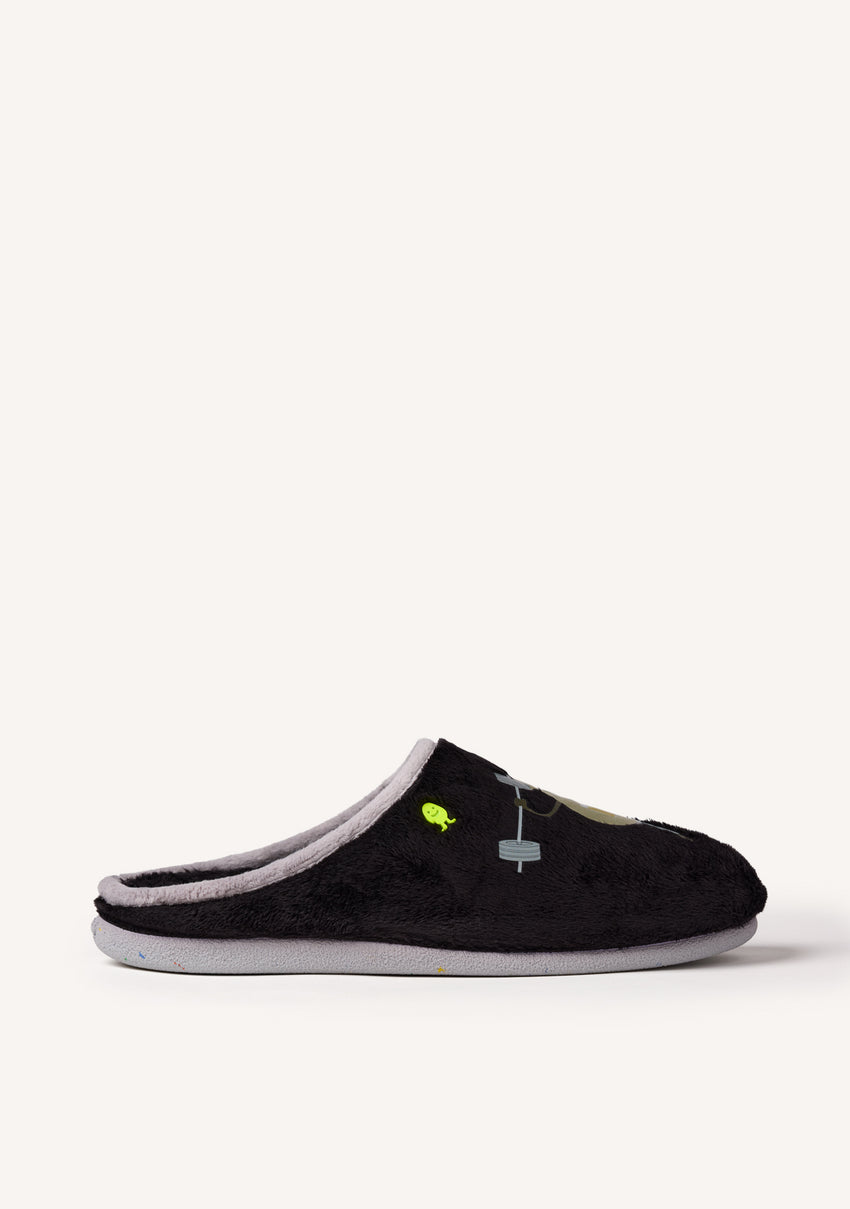 FUR HOUSE SLIPPERS DRAWING AND PHRASE RUTLEDGE