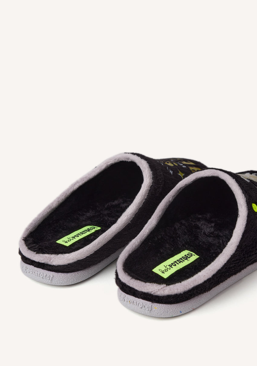 FUR HOUSE SLIPPERS DRAWING AND PHRASE RUTLEDGE