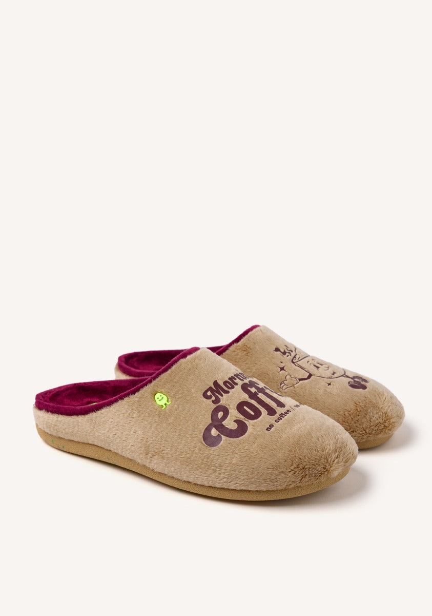 FUR HOUSE SLIPPERS DRAWING AND PHRASE PINCKNEY