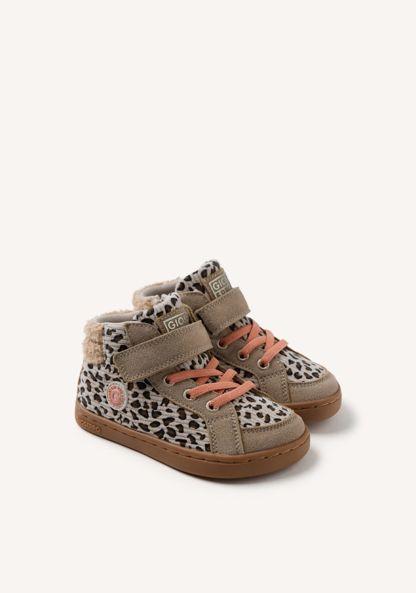 GIOSEPPO BAREFOOT - ANIMAL PRINT BOOTIE SNEAKERS AMIRET