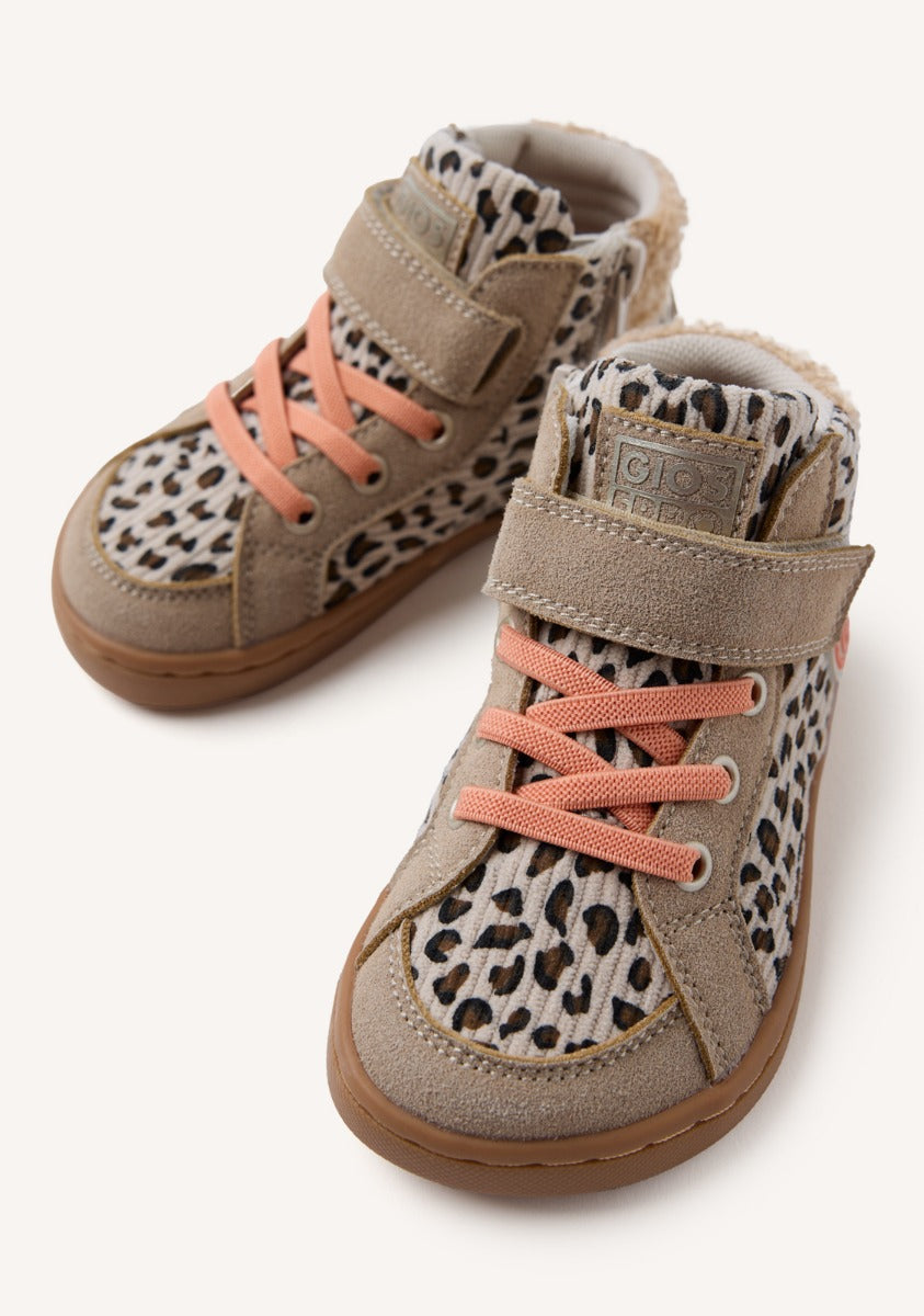 GIOSEPPO BAREFOOT - ANIMAL PRINT BOOTIE SNEAKERS AMIRET