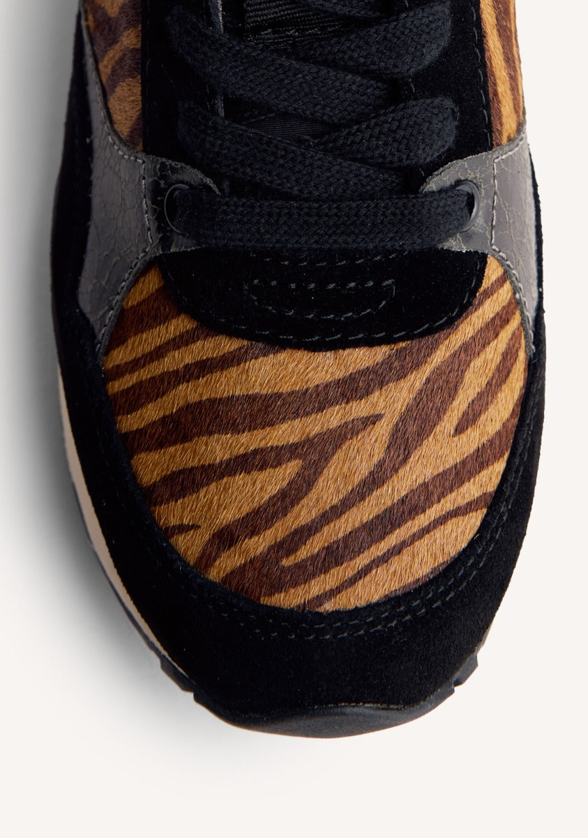 WEDGE ANIMAL PRINT LEATHER SNEAKERS BARODA