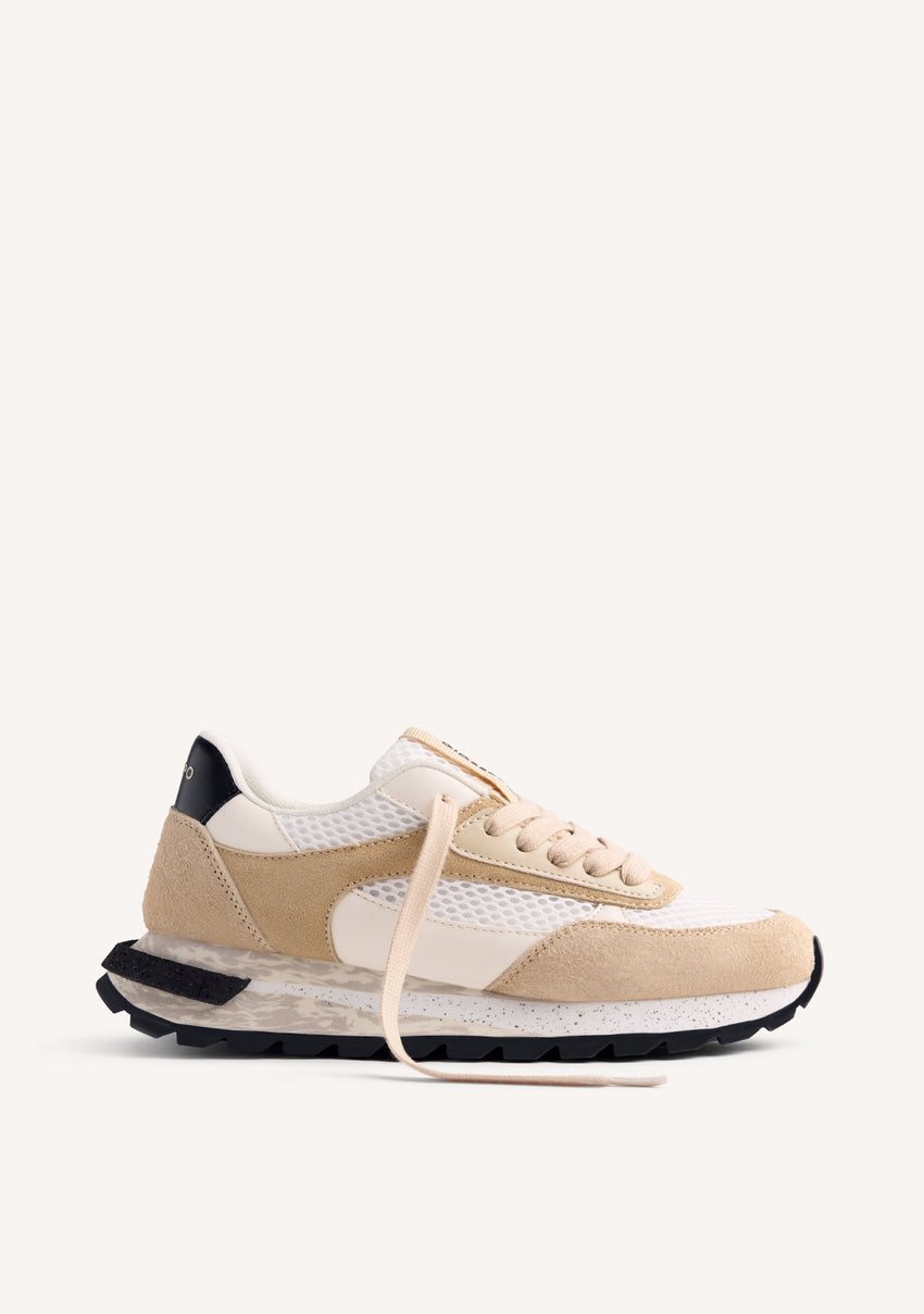 LEATHER AND MESH SNEAKERS DUNDAS