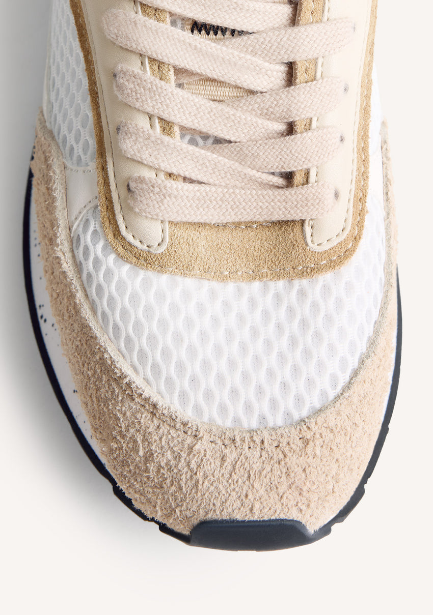 LEATHER AND MESH SNEAKERS DUNDAS