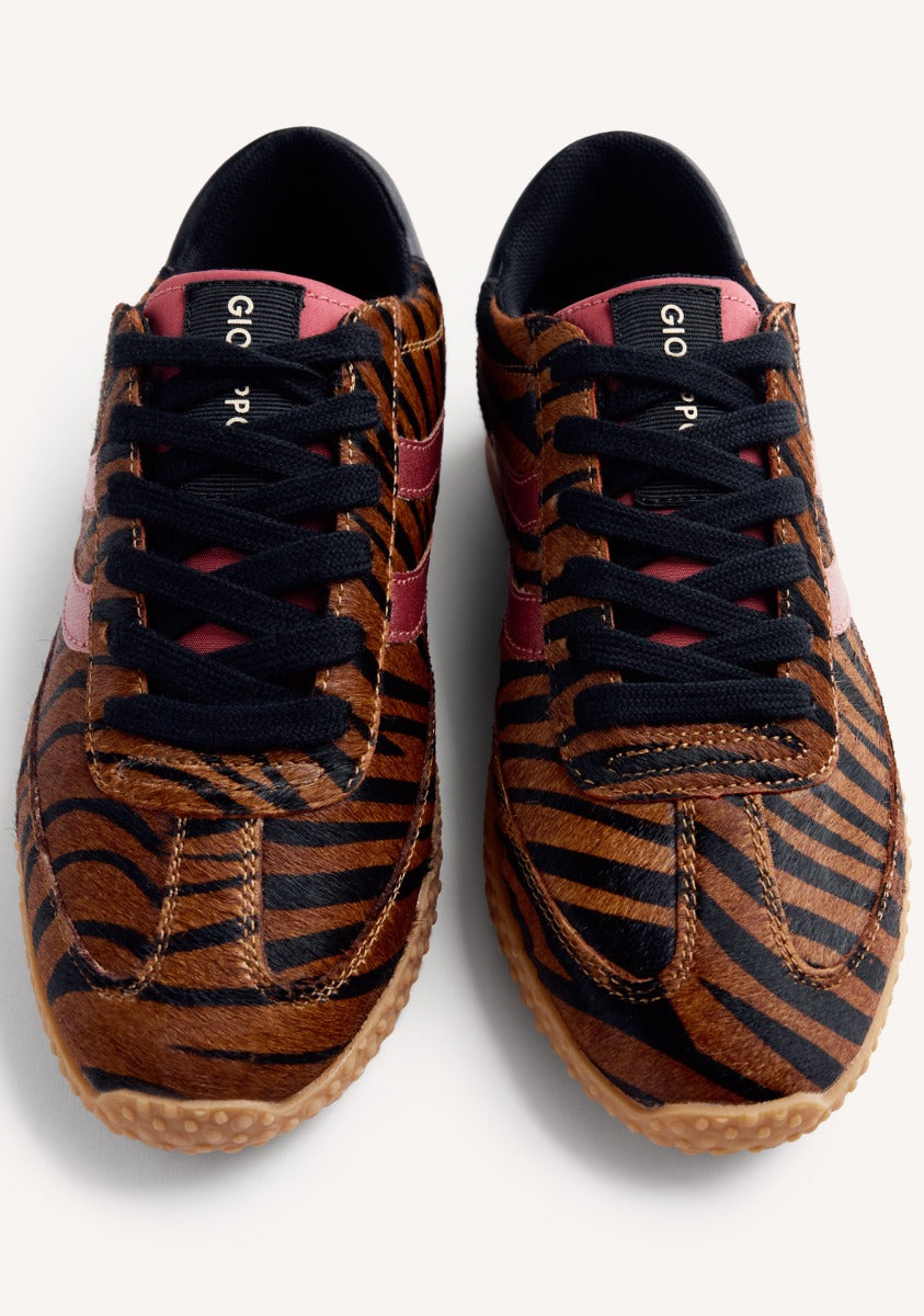 ANIMAL PRINT LEATHER SNEAKERS HALSTAD