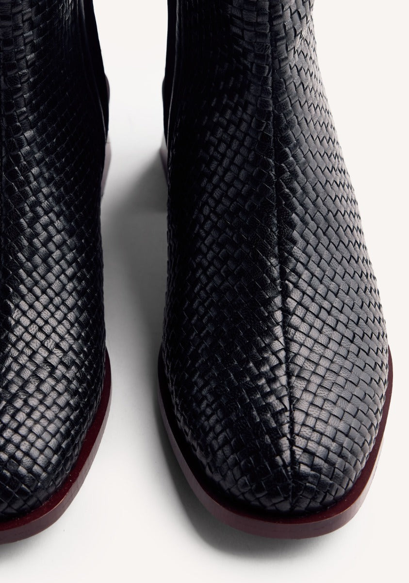 BRAIDED LEATHER BOOTS BEXLEY