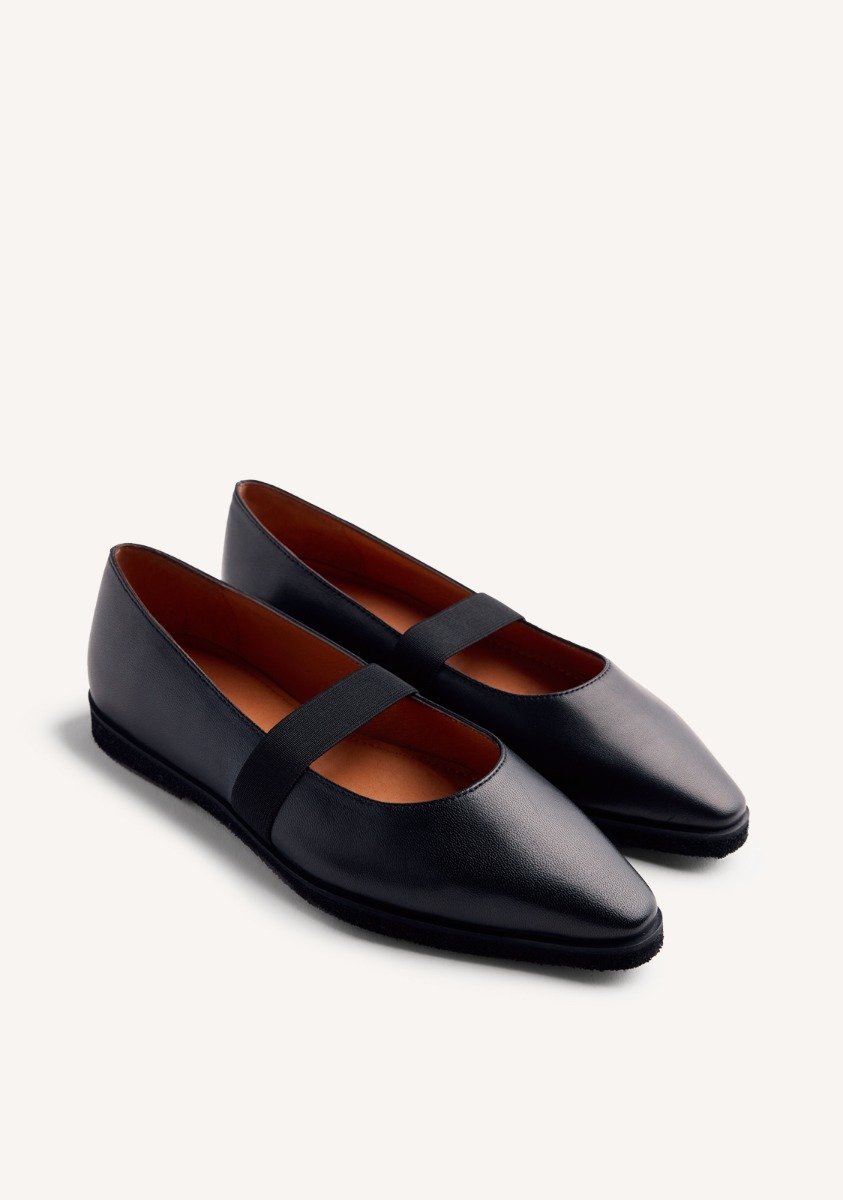 LEATHER BALLET FLATS LONSDALE