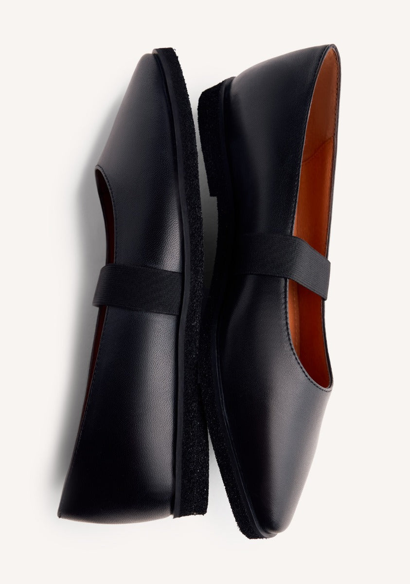 LEATHER BALLET FLATS LONSDALE