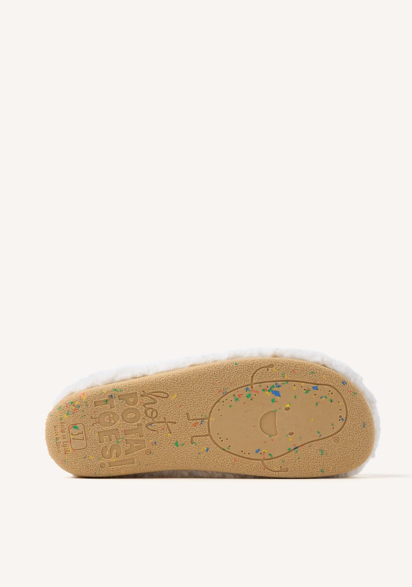 FUR HOUSE SLIPPERS PHRASE PANCRAS