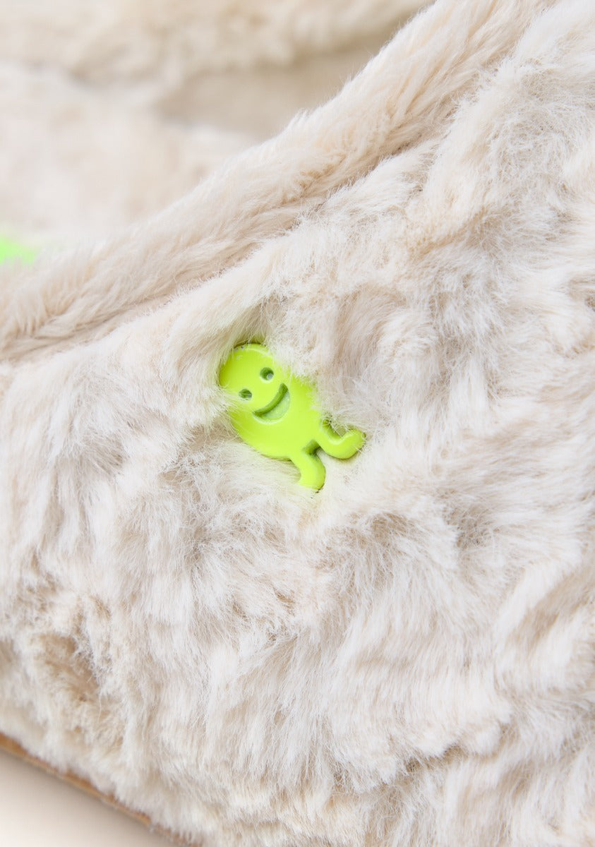 FUR HOUSE SLIPPERS PHRASE PANCRAS