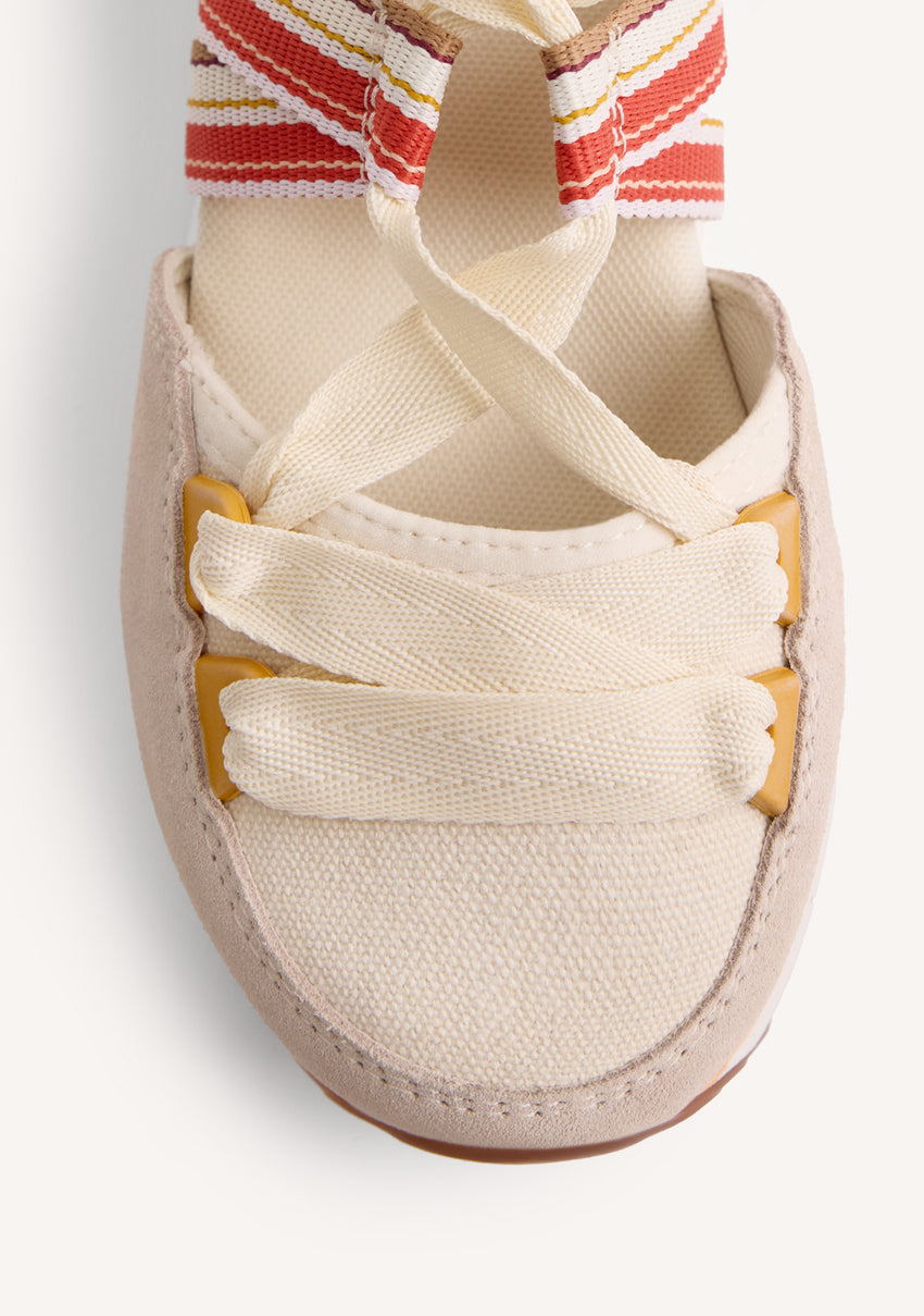OPEN LEATHER WEDGE SNEAKERS MERTI