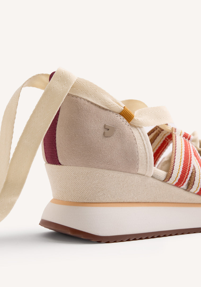 OPEN LEATHER WEDGE SNEAKERS MERTI
