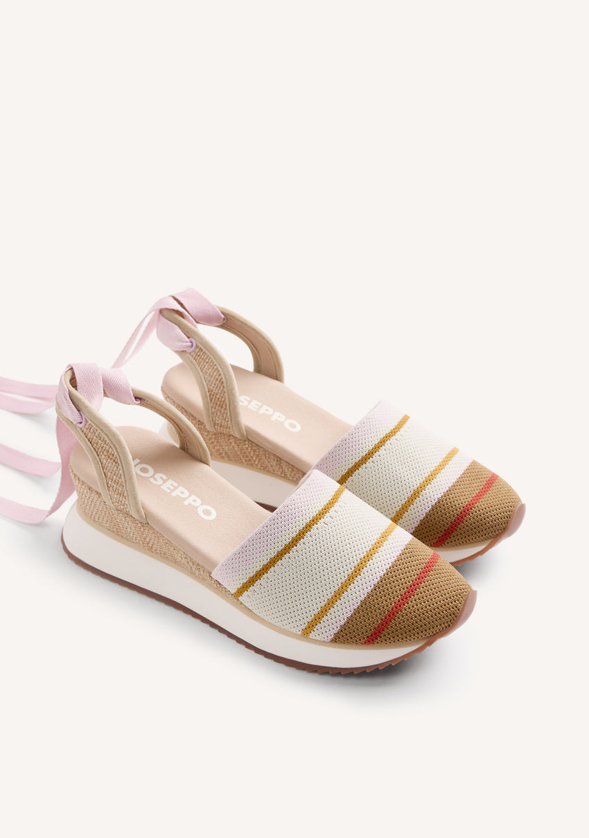 RAFFIA WEDGE ESPADRILLE-STYLE SNEAKERS OZAMIZ