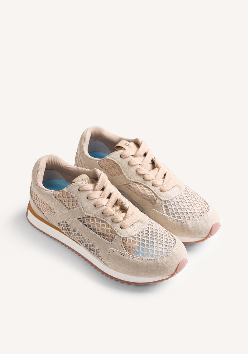 LEATHER AND MESH SNEAKERS ROXAS