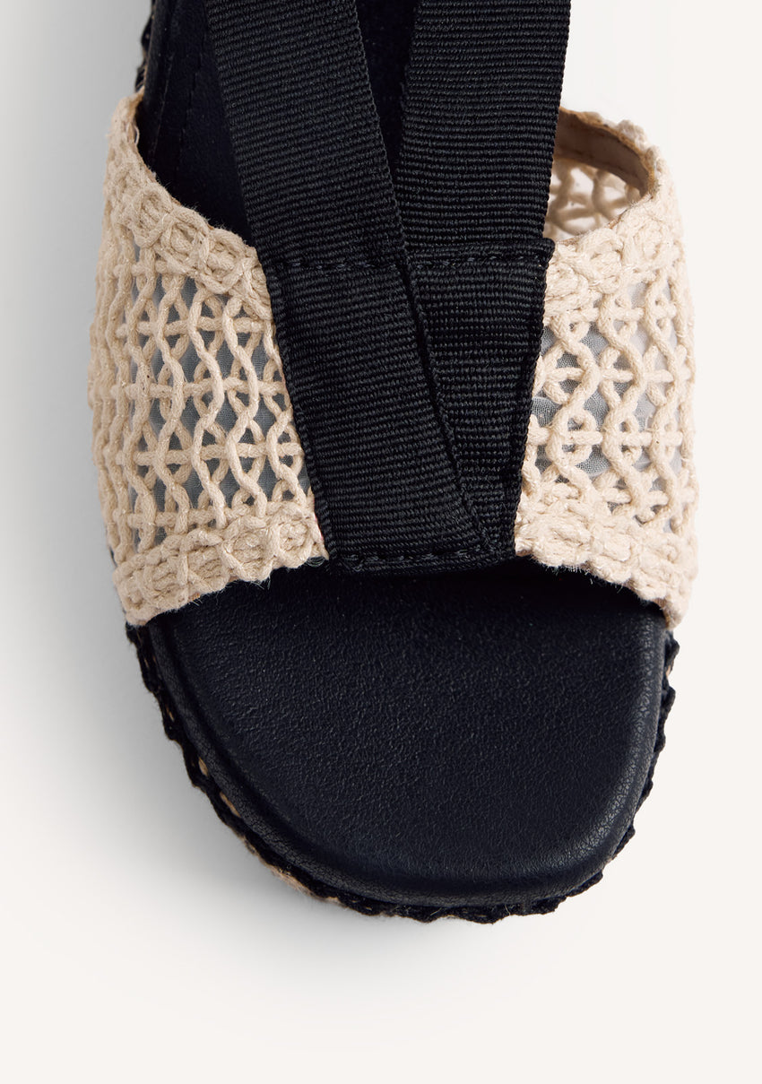 CROCHET WEDGE SANDALS DAGENHAM