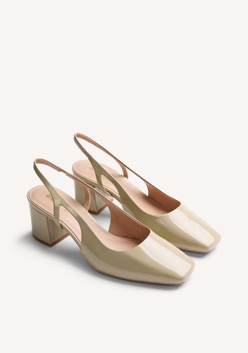 PATENT LEATHER EFFECT HEELED SHOES CABUYAO