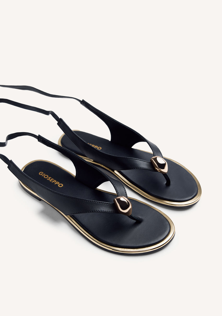 JEWEL LEATHER SANDALS WAMBA