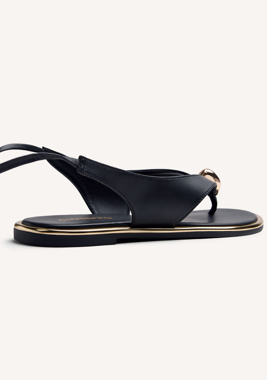 JEWEL LEATHER SANDALS WAMBA