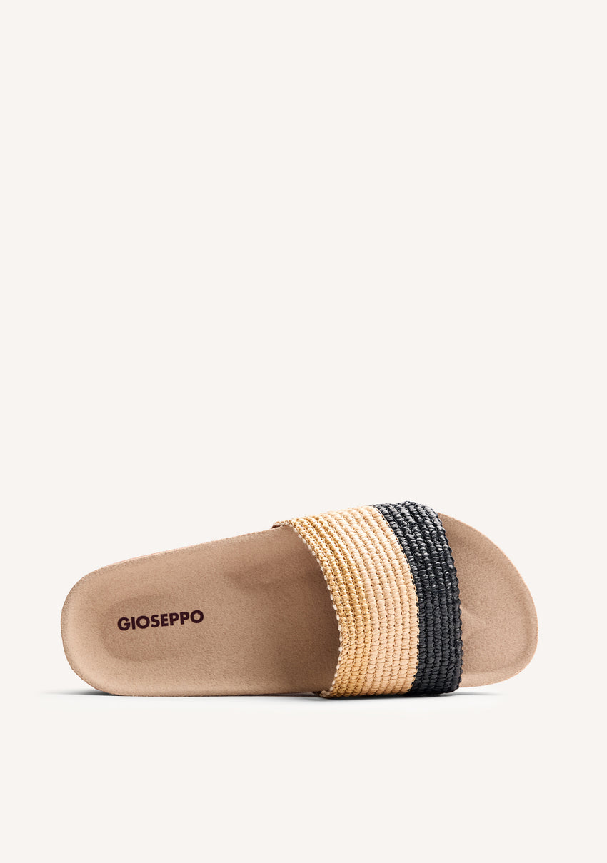 RAFFIA BIO WEDGE SANDALS KASANGA