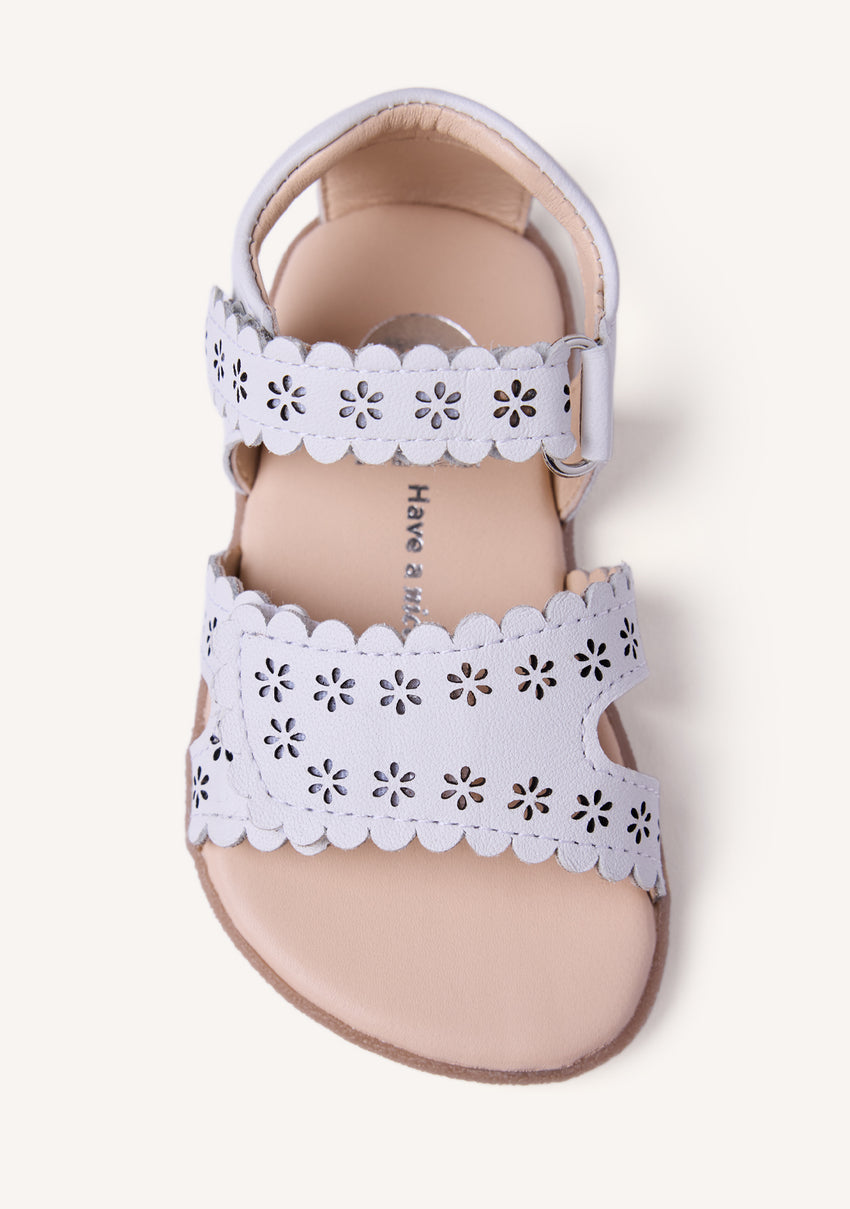 GIOSEPPO BAREFOOT - FLOWER OPEN LEATHER SANDALS KABATI