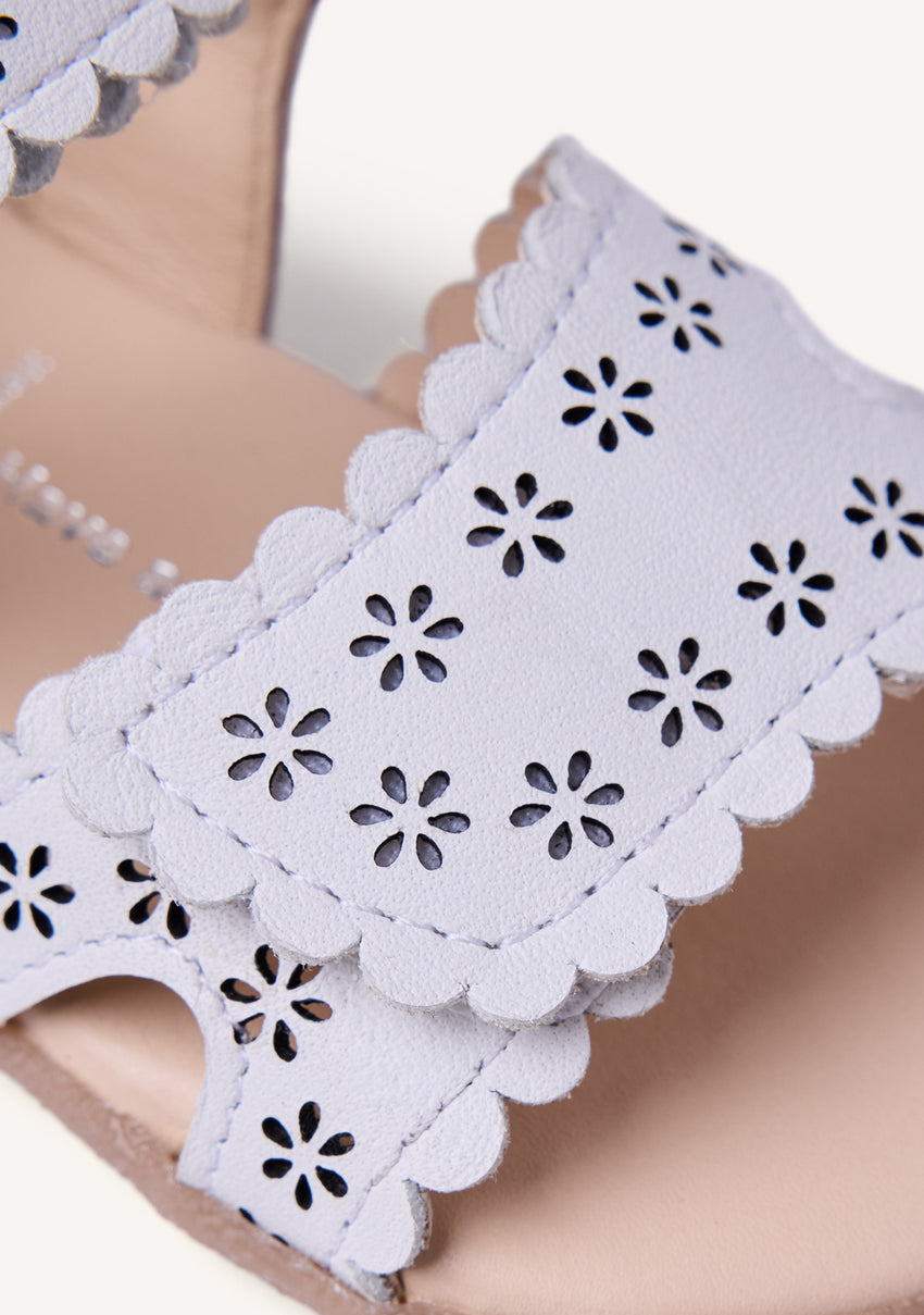 GIOSEPPO BAREFOOT - FLOWER OPEN LEATHER SANDALS KABATI