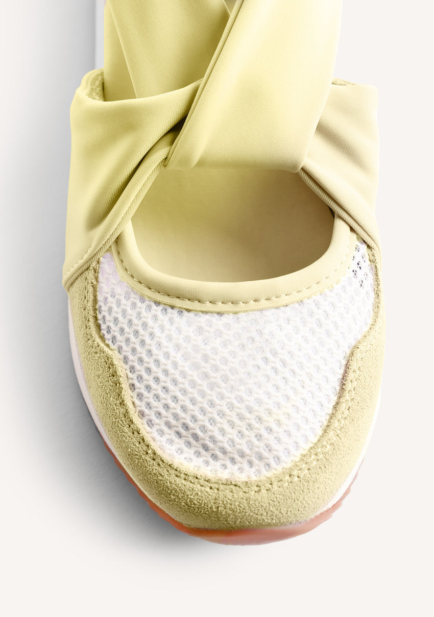 LEATHER AND MESH OPEN WEDGE SNEAKERS TUHELJ