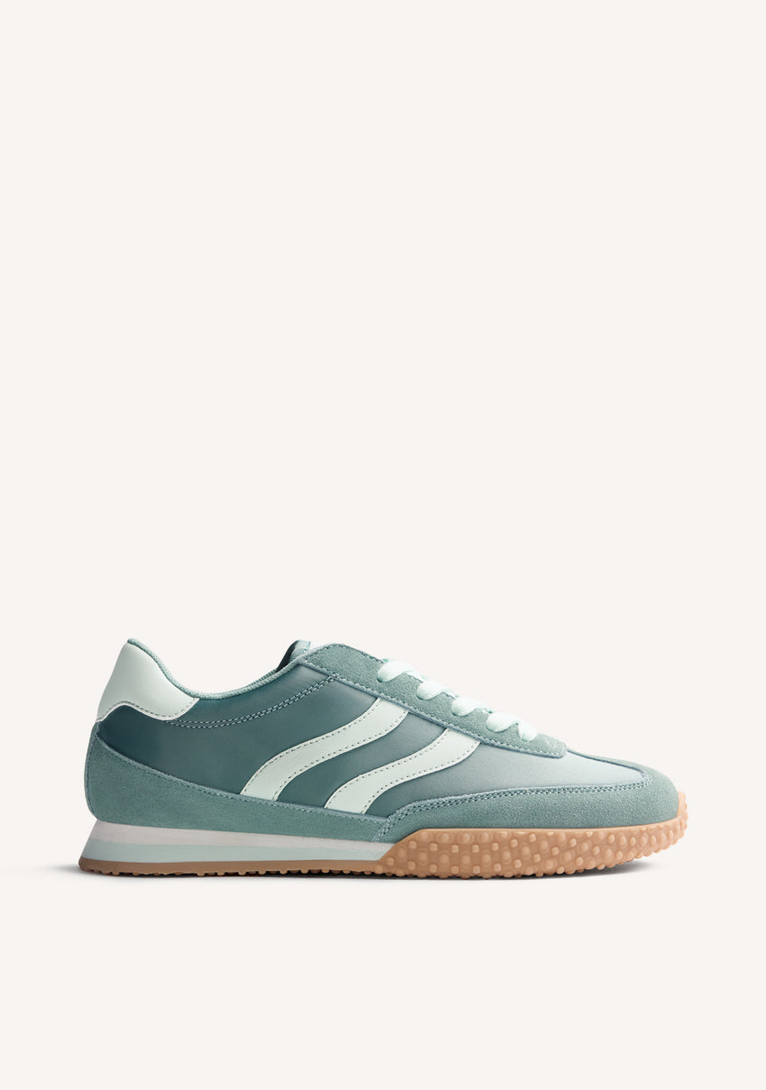 LEATHER AND SATIN SNEAKERS NANYUKI