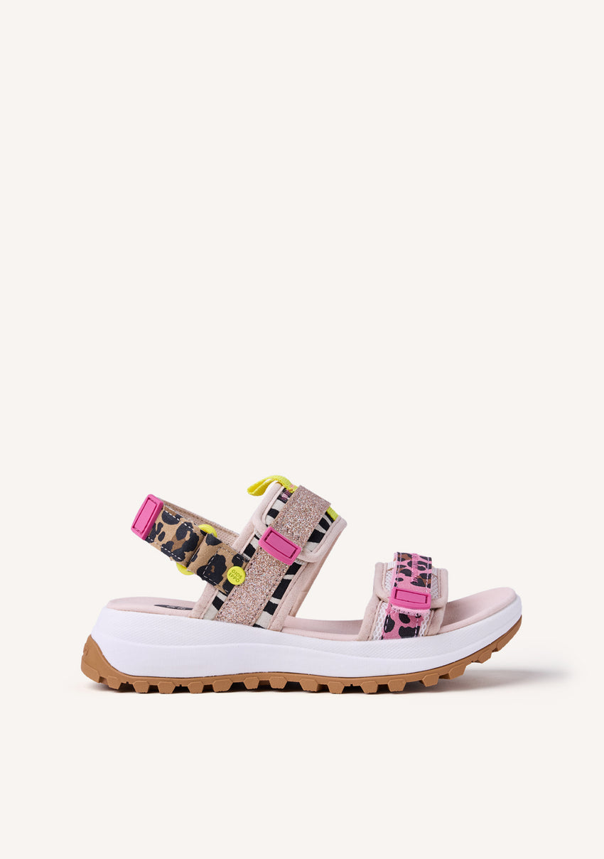 ANIMAL PRINT SPORTY SANDALS YDRE