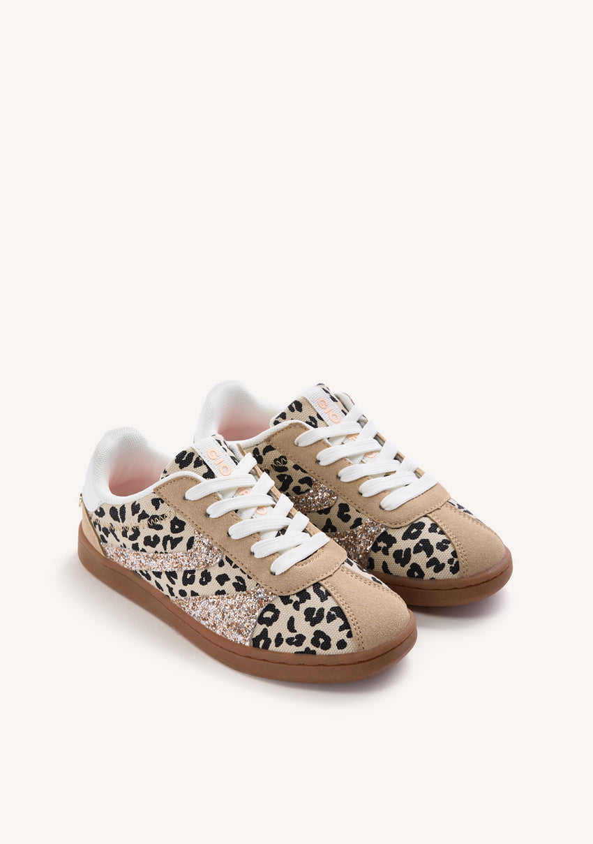 SAUKVILLE ANIMAL PRINT CANVAS SNEAKERS